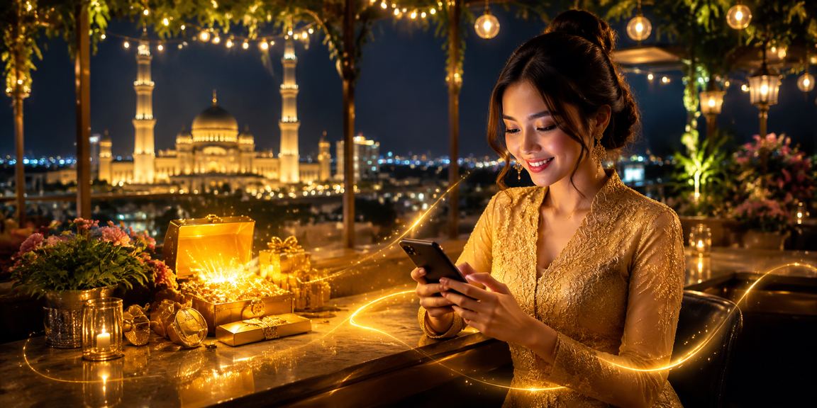 Pemain kasino mudah alih Selangor berbaju kebaya menggunakan platform 9kelab